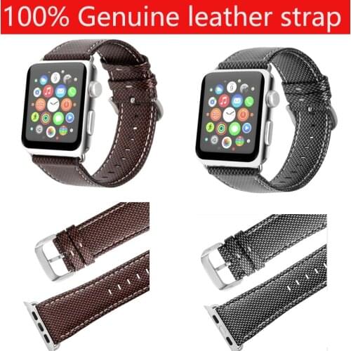 Top selling 100% Genuine Leather strap for apple watch band SE series 6 5 4 44mm 40mm for apple iwatch 5 band 3 2 1 38 42mm