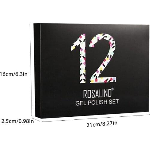 ROSALIND Semi Permanent Soak Off Salon UV Nail Gel Polish Lacquer Top Base Coat RXJC