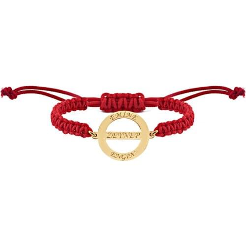 Name Post Drawstring Silver Bracelet DN310