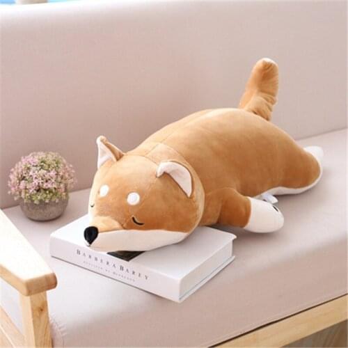 One Piece Kawaii Dog Toy Sleeping Pillow Down Cotton Plush Akita Cushion Children Birthday Present Creative Dolls 2 Size