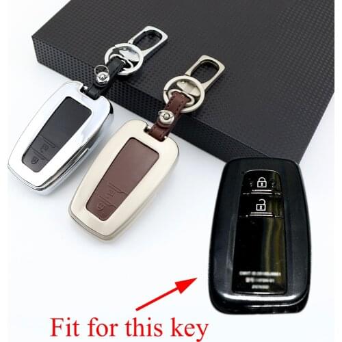 Smart 2 Buttons Remote Key Case Fit For Toyota Camry 2018 Accessories Trim Key Ring Holder Fob Bag Shell Box Chain Cover Parts