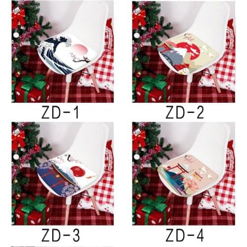 Japanese style Mount Fuji Ukiyo-e fabric chair cushions restaurant printing chair seat pad