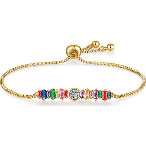 ZSLBS Fashion Handy Adjustable Bracelets Bangle For Women Cubic Zirconia Crystal Bracelet Simple Charm Jewelry Gifts Pulseras