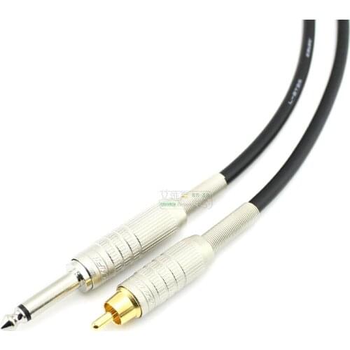 1Pcs CANARE fever audio RCA plug F-10 conversion 6.35 gold-plated F-15 amplifier 2T2S microphone cable