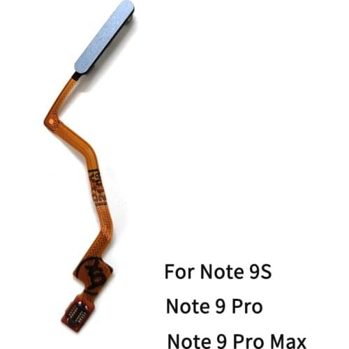 10PCS For Xiaomi Redmi Note 9S / Note 9 Pro / Note 9 Pro Max Home Button Fingerprint Sensor Flex Cable Replacement Repair Parts