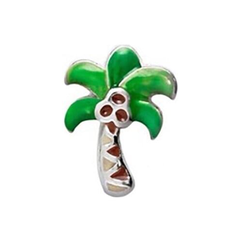 10pcs Coco coconut palm Custom Floating Charms For glass living locket necklace Watches