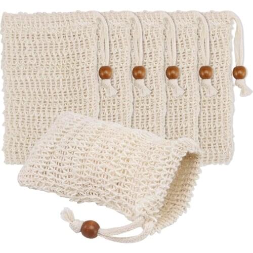 36 Pack Soap Exfoliating Bags,Soap Saver Made Sisal Mesh Soap Bag Bar Soap Bag with Drawstring for Bath & Shower Use