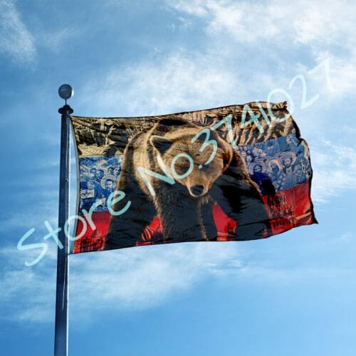 3x5ft custom flag Russia Bear flag Russian Flag with metal grommet home decoration flag