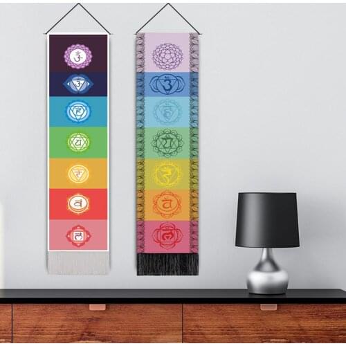 7 Chakra Mandala Tapestry Yoga Meditation Banner Poster Wall Hanging Decoration Painting Wall Art For Home Decor
