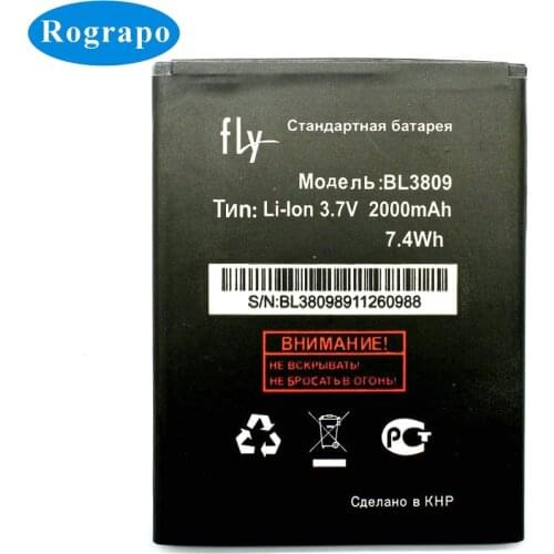 3.7V 2000mAh Replacement BL3809 Battery For Fly IQ459 IQ458 Quad BL 3809 Baterij Batterie Cell Phone Batteries