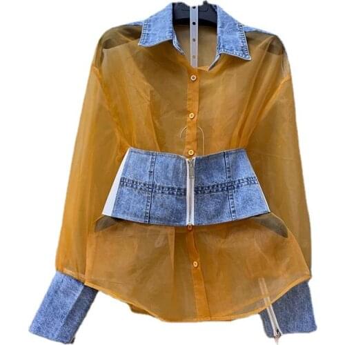 Женские джинсовые рубашки Aurance China At AliExpress