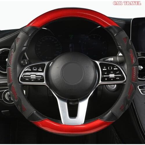 CAR TRAVEL Microfiber Leather Car Steering Wheel Cover For Jeep Renegade Wrangler jk tj Grand Cherokee Compass Patriot