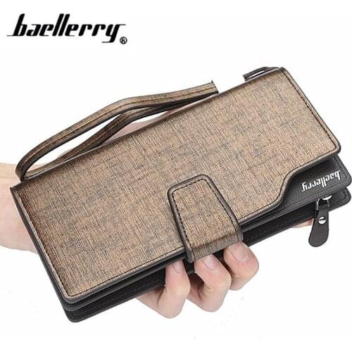 Baellerry Luxury PU Leather Men Wallet Fashion Casual Male Clutch Purse Card holder With Coin pocket Carteira portefeuille homme