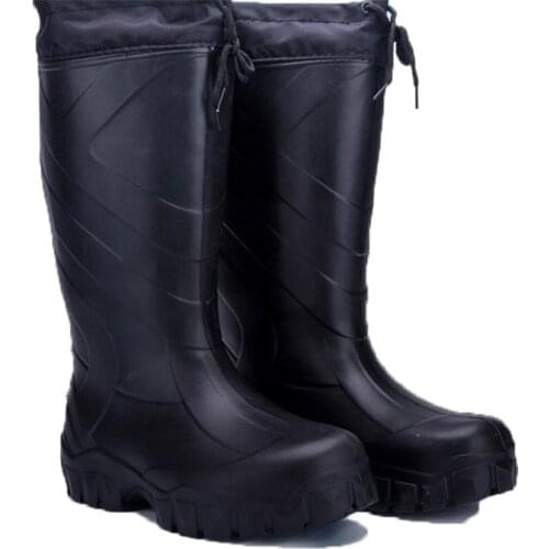 Fly Fishing Boots Outdoor Hunting Camping Waterproof Snow Boot Rubber Rain Boots Winter Warm Mens fish Shoes Fishing Waders