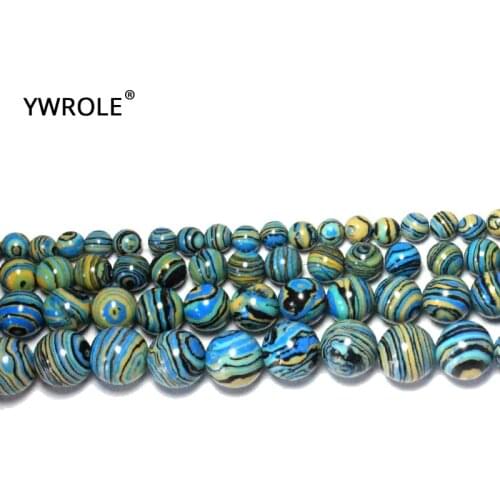 Blue Lace Malachite Mix Color Natural Stone Beads For Jewelry Making DIY Bracelet Necklace 6/8/10/12mm 15'' Wholesale Lots