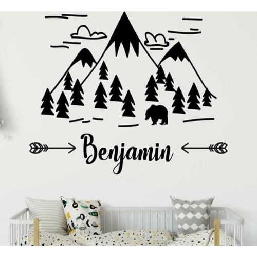 Colorful mountain Wall Sticker Self Adhesive Vinyl Waterproof Wall Art Decal Kids Room Nature Decor Wall Art MURAL Drop Shipping