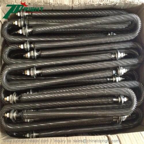 4kw Electric 220v Tubular Finned Heater Oven Heating Element Air Fin Heater
