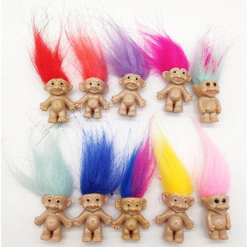 10PCS/LHot Anime Figurine Trolls Doll Plush Mini Troll Figure Models Dolls Toys For Children