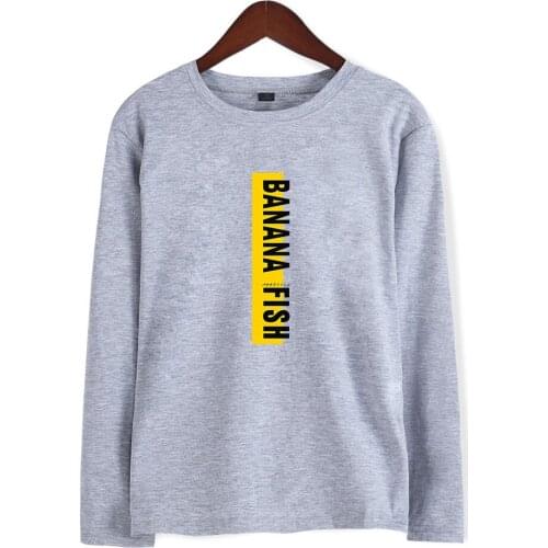 BANANA FISH 2 Fashion Funny T Shirts Print Sports Men Women T-shirts Unisex Fashion O-neck Long Sleeve Cotton Full Regular Tops