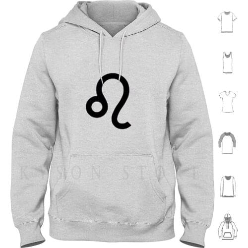 Leo Hoodies Long Sleeve Zodiac Black Cancer Leo Aries Aquarius Gemini Pisces Taurus Virgo Capricorn Libra