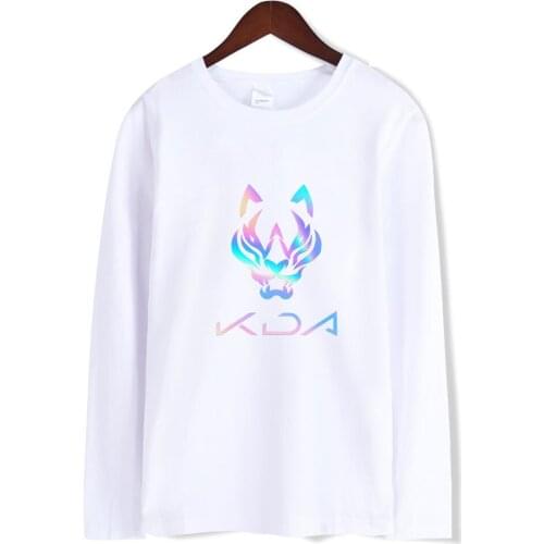 KDA The Baddest 2020 Hot Game New Song Harajuku Colorful Streetwear Cool Printed Long Sleeve Streetwear T Shirt Fashion Casual
