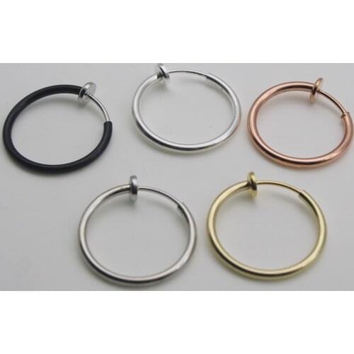 Clip on Earrings Women no pierced non Piercing Ear for Jewelry Making Fake Nose Ring Goth Punk Lip Ear Nose Clip DIY Component