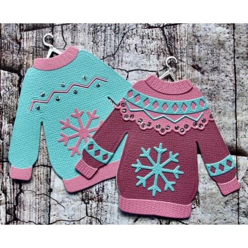 KLJUYP Cute Ugly Sweater Metal Cutting Dies Scrapbook Paper Craft Decoration dies scrapbooking