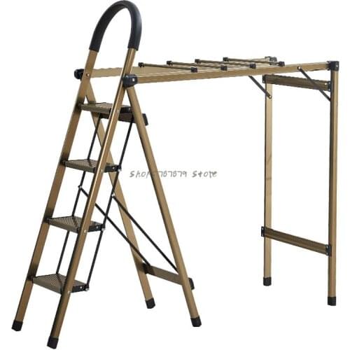 Ladder Household Folding Ladder Multifunctional Aluminum Alloy Ladder Thickened Miter Ladder Four Or Five Step Indoor Ladder Tel