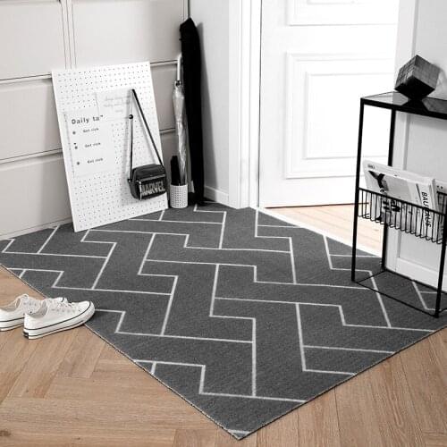 Morocco Black/White/Gray Door Rugs for Entryway Indoor Non Slip Rubber Back Door Mats Magic Inside Dirt Trapper Entry Carpet