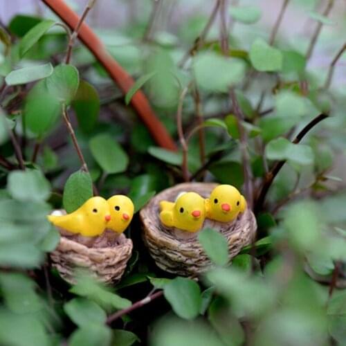 Miniature Ornaments Mini Resin Bird Figure Looks Real Landscape Bonsai Doll Toy