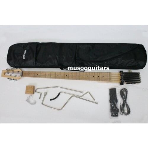 MINISTAR BRAND BASSTAR 4STRING TRAVEL ELECTRIC GUITAR WITH CARRYING BAG