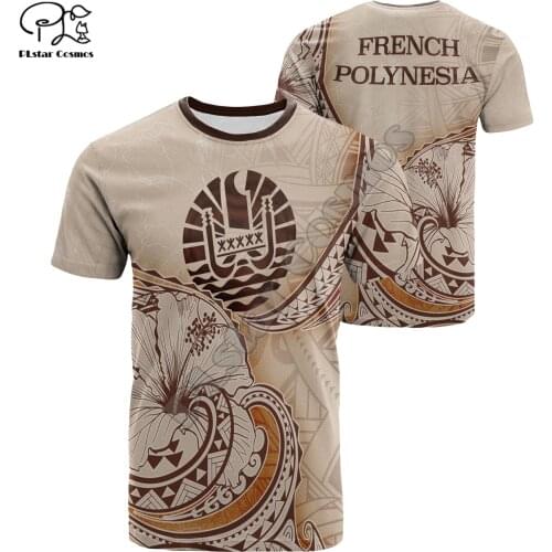 PLstar Cosmos French Polynesia New Fashion 3d Print Men/Women Tahiti T-Shirts Designed Summer Short Sleeve Tee Brand Clothing T7