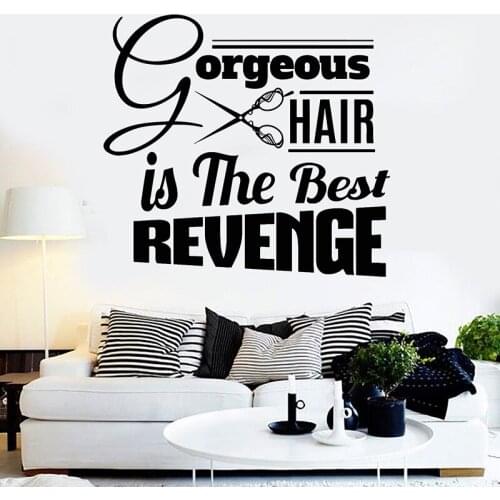 Hair Salon Wall Decals Funny Quote Hairdresser Stylist Wall Stickers Art Mural Removable Wall Decal For Barbershop H165