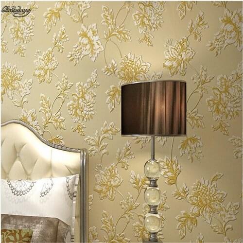 Beibehang Non woven wallpaper European pastoral warm living room wallpaper living room wallpaper 3D