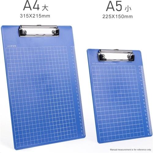 Office Stationery A4 / A5 Splint Density Board Writing Board Metal Aluminum Folder Clip File Plastic Menu Bill Folder