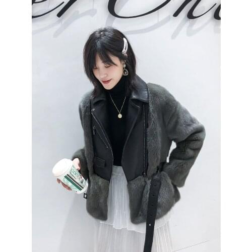 Real Mink Coat Female Winter Jacket Women Luxury Natural Fur Coats Korean Warm Outerwear Casaco Feminino MY