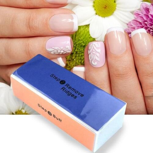Rectangular Sponge Four Sides Buffer Nail File Grinder Polishing Manicure Tool Manicure Machine Nail Polish Pen Nail File Nail
