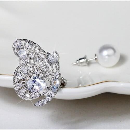 S925 Sterling Silver Diamonds Wedding Earring for Women Cute Cartoon Fine Jewelry 925 Silver Earrings Engagement Earrings Women