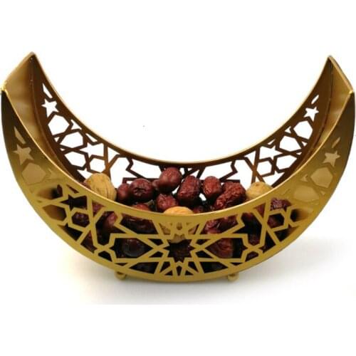 Crescent Moon Srar Eid Ramadan Party Food Serving Tableware Dessert Pastry Tray