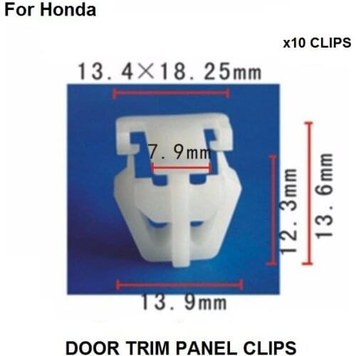 Car Styling x10pcs for Honda Door exterior trim strip clamp Nylon New