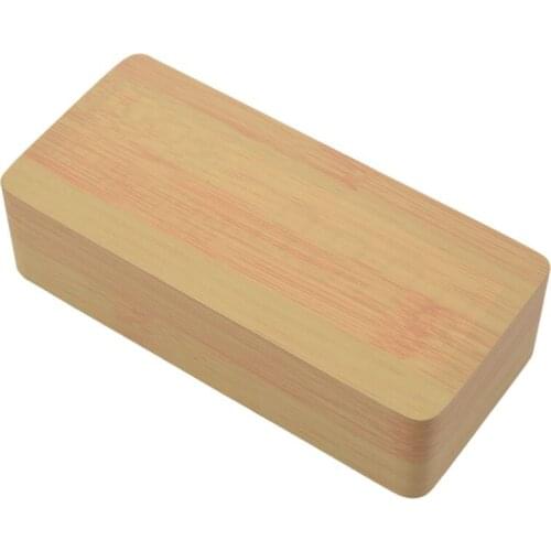 Led Alarm Clock,Wooden LED Digital Alarm Clock, Displays Time Date Week And Temperature, Square Wood-shaped Sound Control Desk A