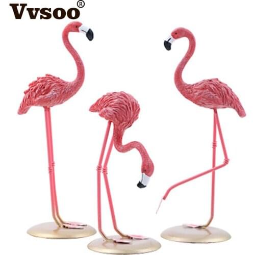 Ins Pink Flamingo Decoration For Living Room Romatic Wedding Party Ornament Accessories Birthday Party Supplies Valentines Gift