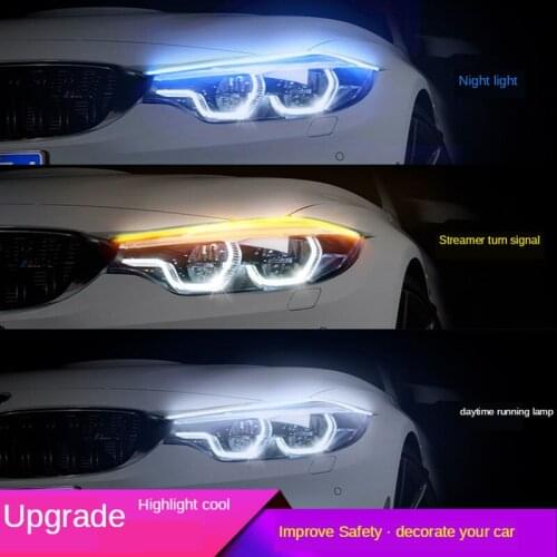 Ultra-thin External Light Guide Strip Two-color Diurnal Streamer Turning Lamp