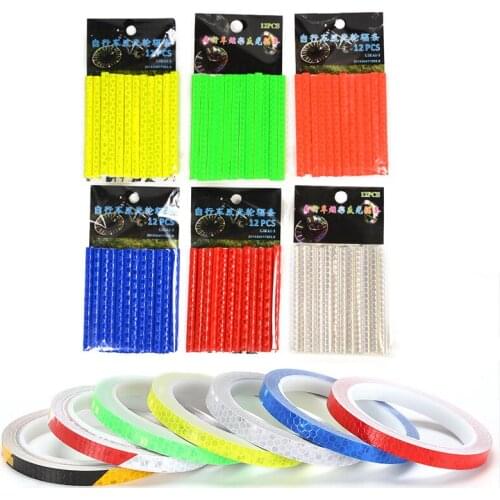 Bike Reflective Stickers Bicycle Lights Wheel Rim Spoke Clip Cycling Reflective Tape MTB Bike Safety Sticker Bicycle Accessories