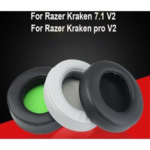 1pair Replacement Earpads Foam Ear Pads Cushions For Razer Kraken 7.1 Chroma V2 Gaming Headphone