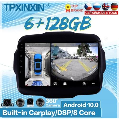 128G Android 10.0 Meter Screen For Jeep Renegade 2014-2018 Car Dashboard Instrument Display Multimedia Player Car GPS Navigation