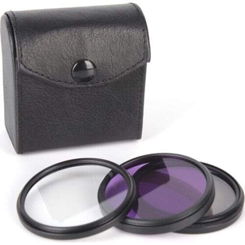 3pcs/lot 49MM 52MM 55MM 58MM 62MM 67MM 72MM 77MM CPL+FLD Lens Filter Set with Bag For Cannon Nikon Sony Pentax Camera Lens