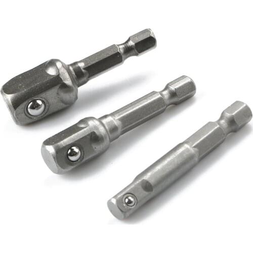 3PCS Hex Drive Power Drill Socket Extension Bit Adaptor Set 1/4 3/8 1/2 Applies to the Screwdriver Handle or Electric Hand Tools