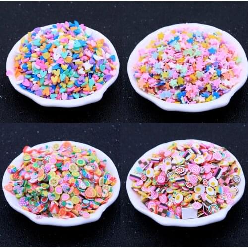 30g/lot 4 Style Polymer Soft Pottery Charm Fruit Slice, Mucus Additive, Manicure Decoration Lovely DIY Handcraft Production