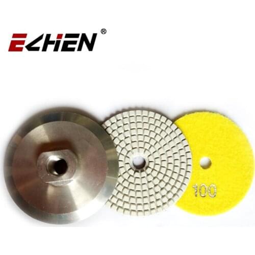 4 Inch Hook & Loop With 1 Aluminum Backer Pads Holder for Angle Grinder M14,5/8-11 Pads Holder